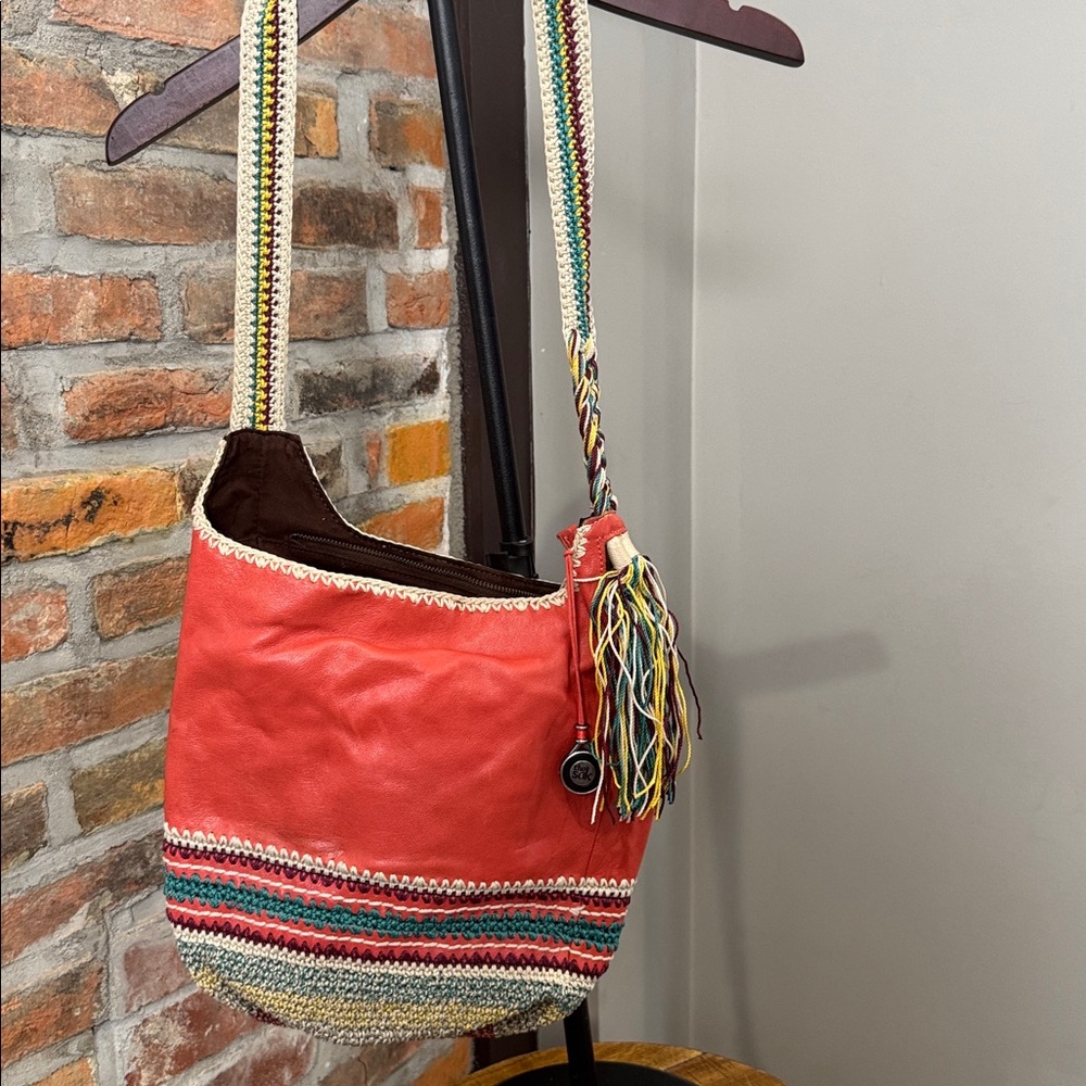 The Sak Red Multicolor Hobo Bag